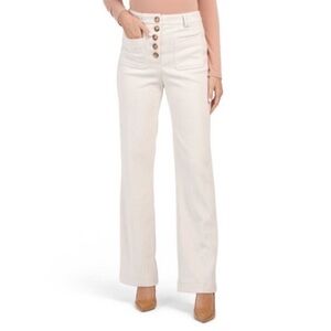 House of Harlow 1960 Revolve High Rise Flare Corduroy Pants Cream Size 10